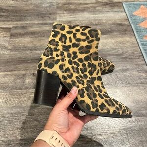 Blondo Tania Leopard Print Ankle Boots